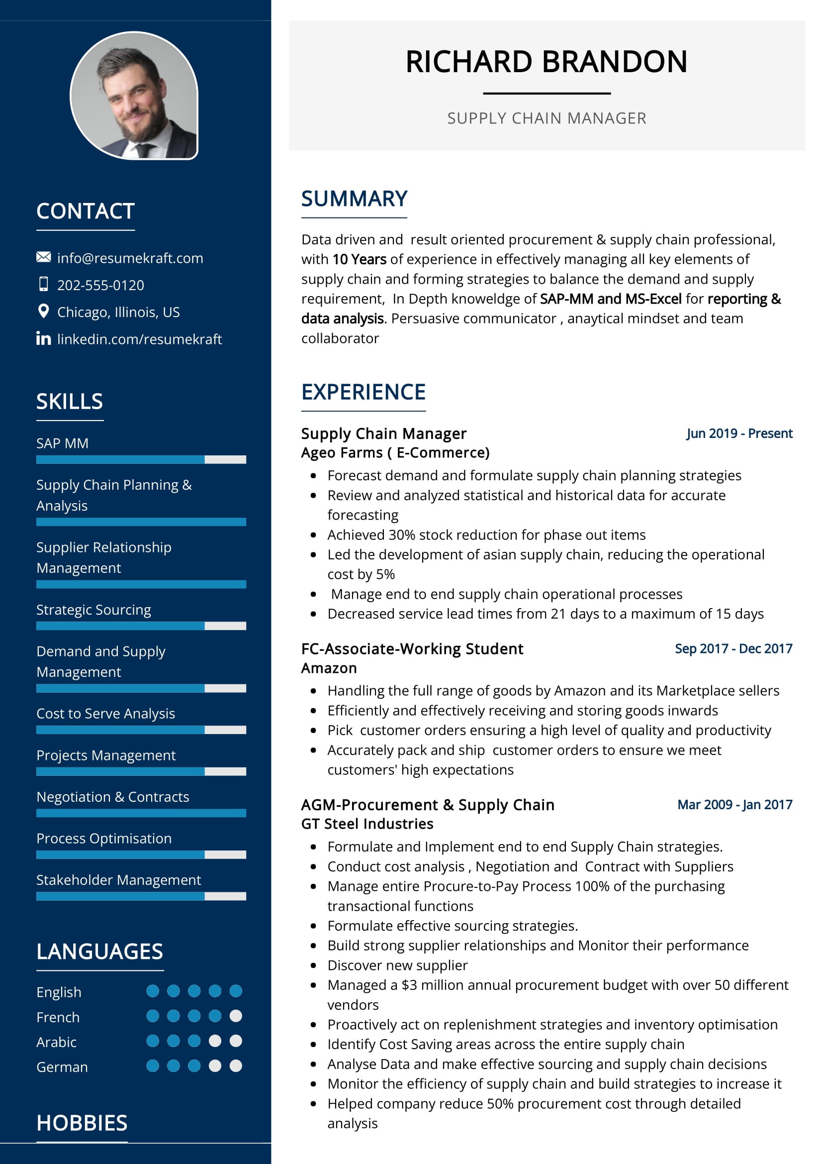 Sample Resume for Entry Level Logistics Coordinator Supply Chain Manager Resume Sample 2022 Writing Tips – Resumekraft