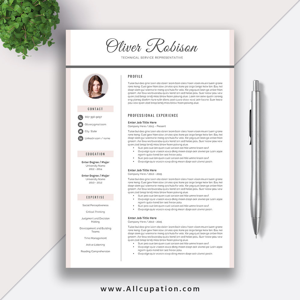 best selling editable word resume template and cover letter for instant the oliver resume