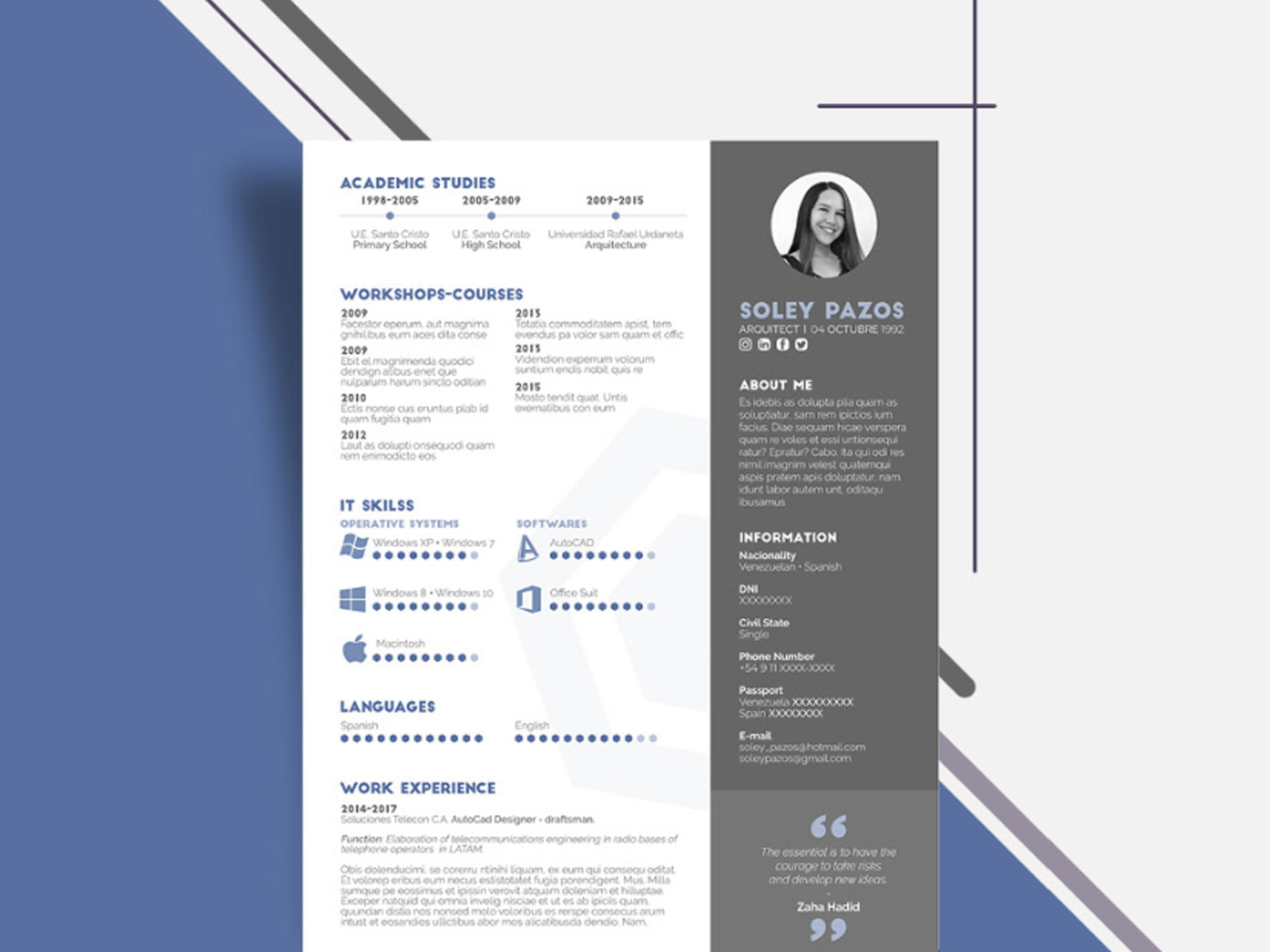 simple two column resume template