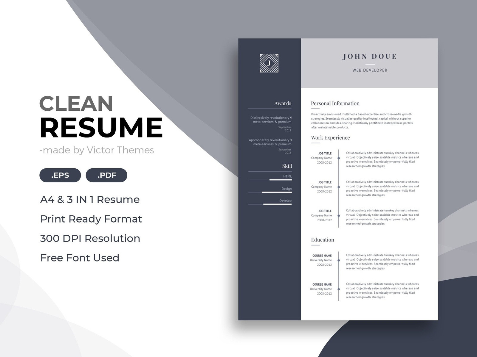 Web Developer CV Template