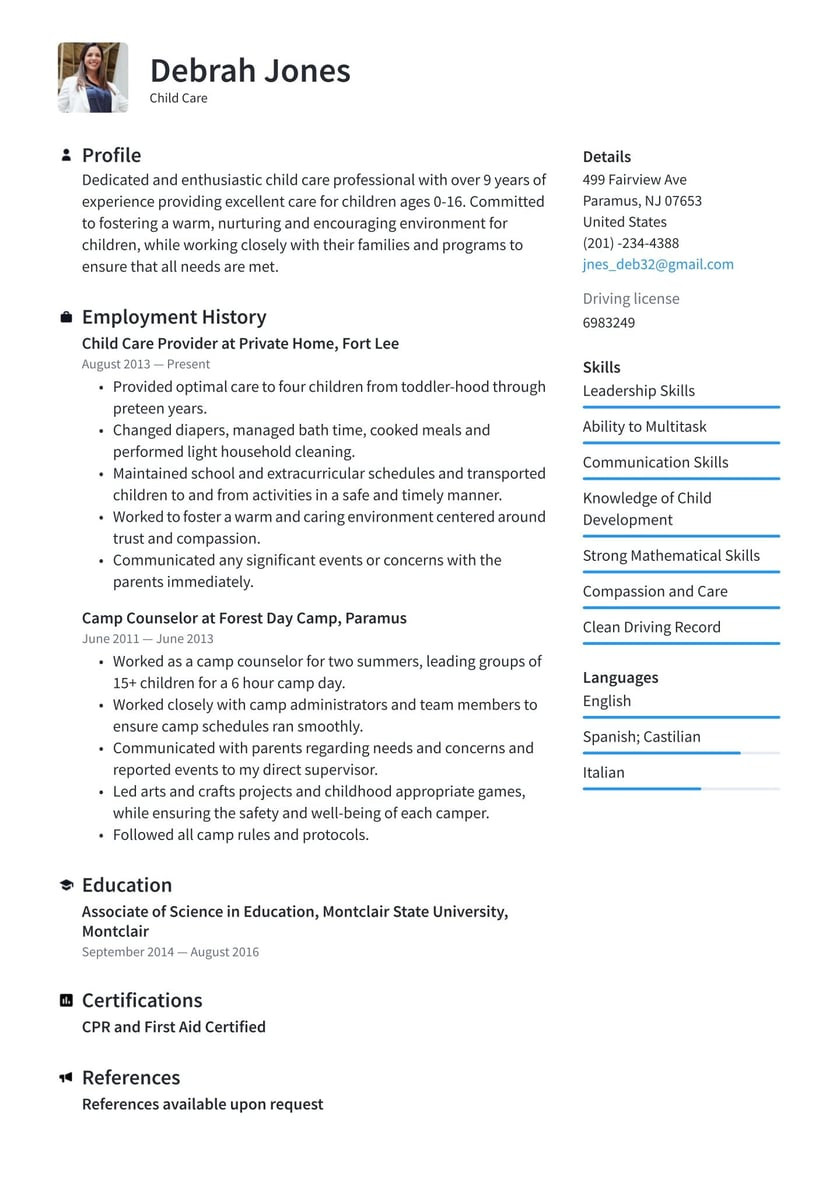 After School Group Leader Resume Samples Child Care Resume Examples & Writing Tips 2022 (free Guide)