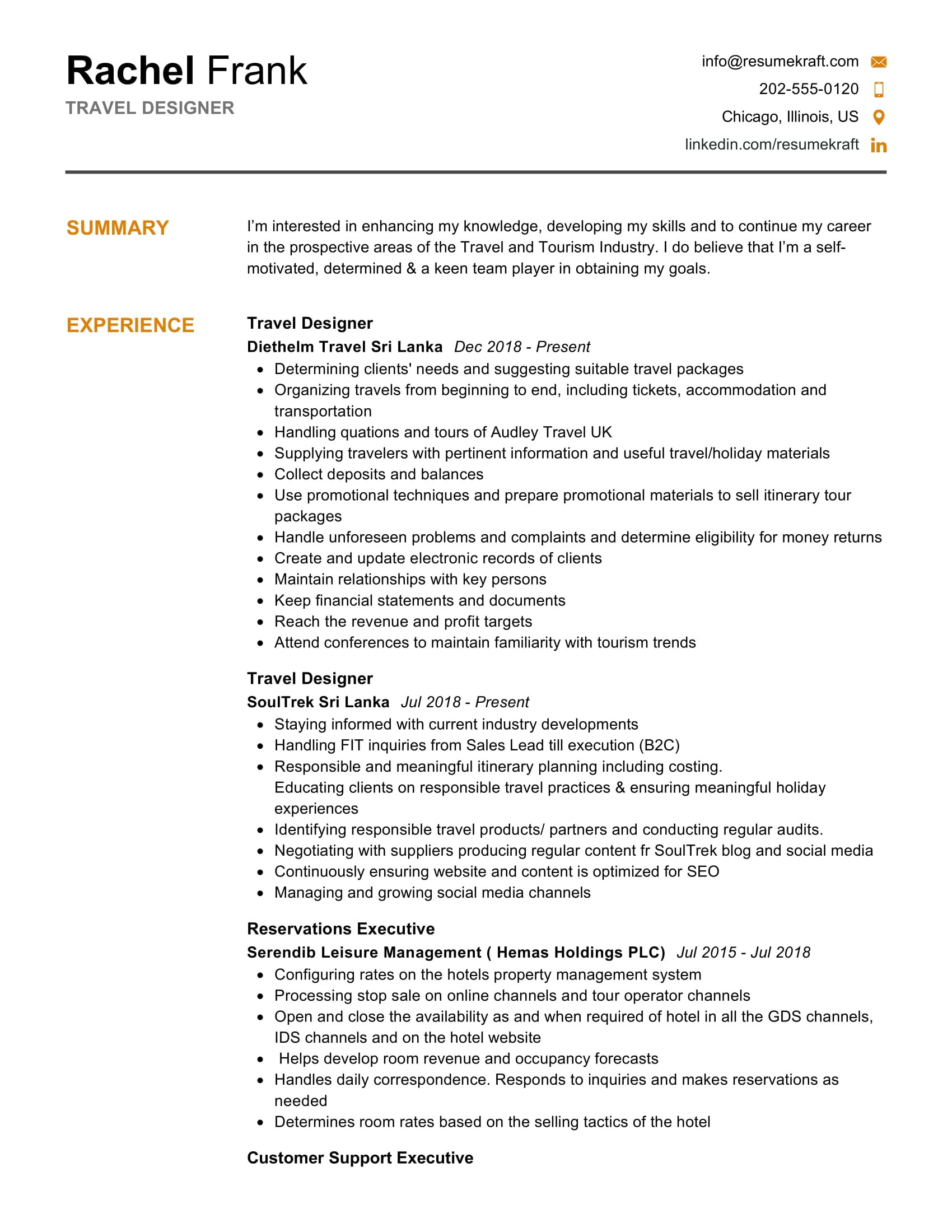 Date Of Availability In Resume Sample Travel Planner Resume Example 2022 Writing Tips – Resumekraft