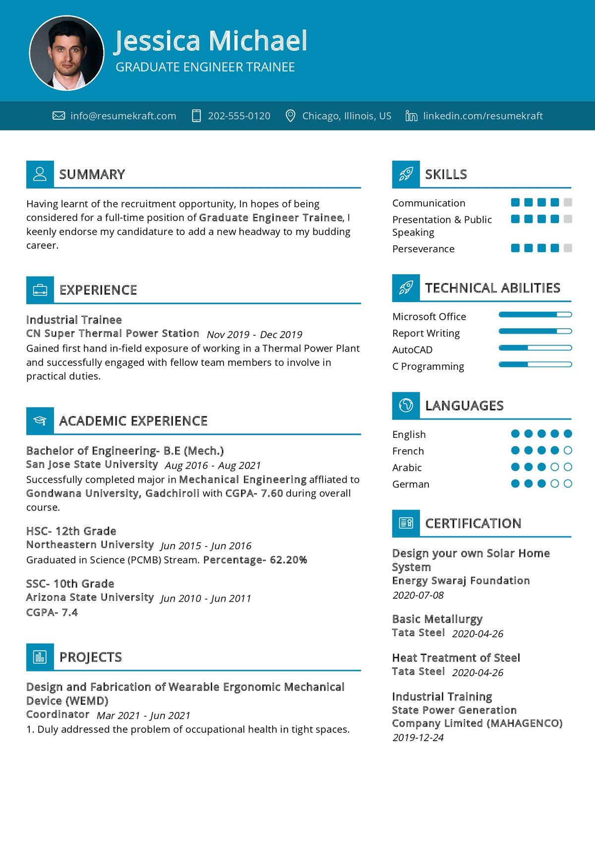 Field Service Engineer Trainee Resume Sample Graduate Engineer Trainee Cv Sample 2022 Writing Tips – Resumekraft