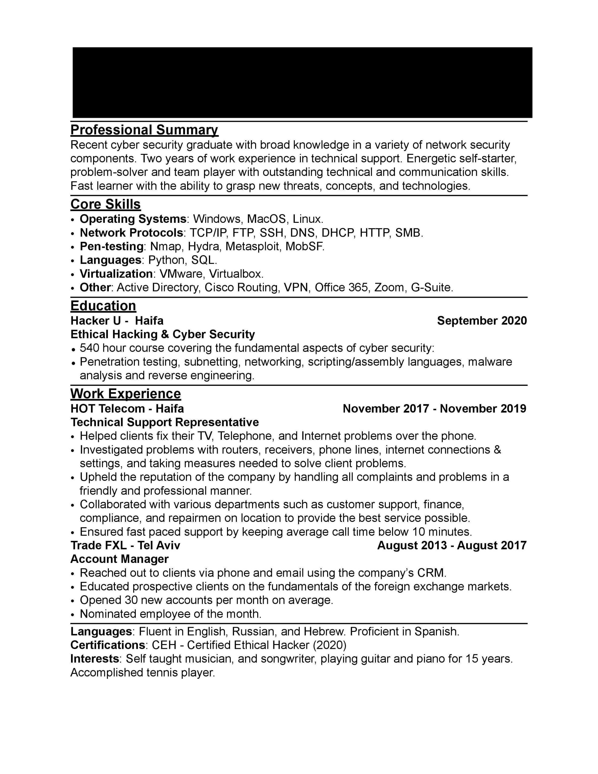 Junior Cyber Security Analyst Resume Sample How Does My Entry Level Cyber Security Resume Look? : R …