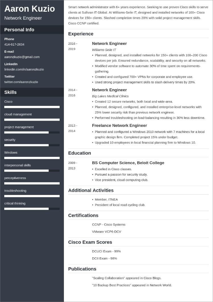 Junior Network Engineer Sample Resumes Indeed Network Engineer Resume Example, Skills, & Writing Tips