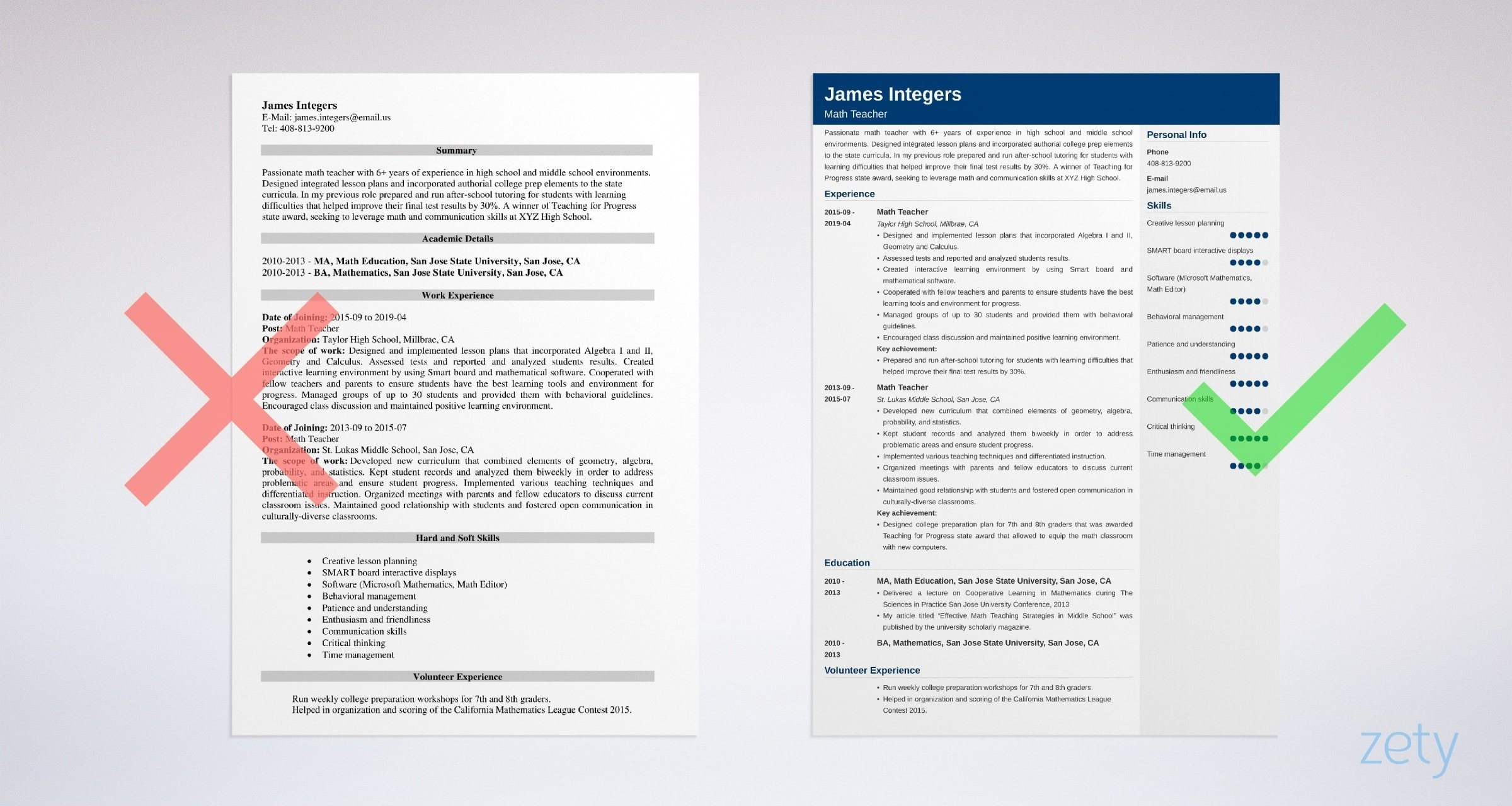 Math Teacher Resume Sample In India Math Teacher Resume: Examples & Writing Guide [lancarrezekiqskills]