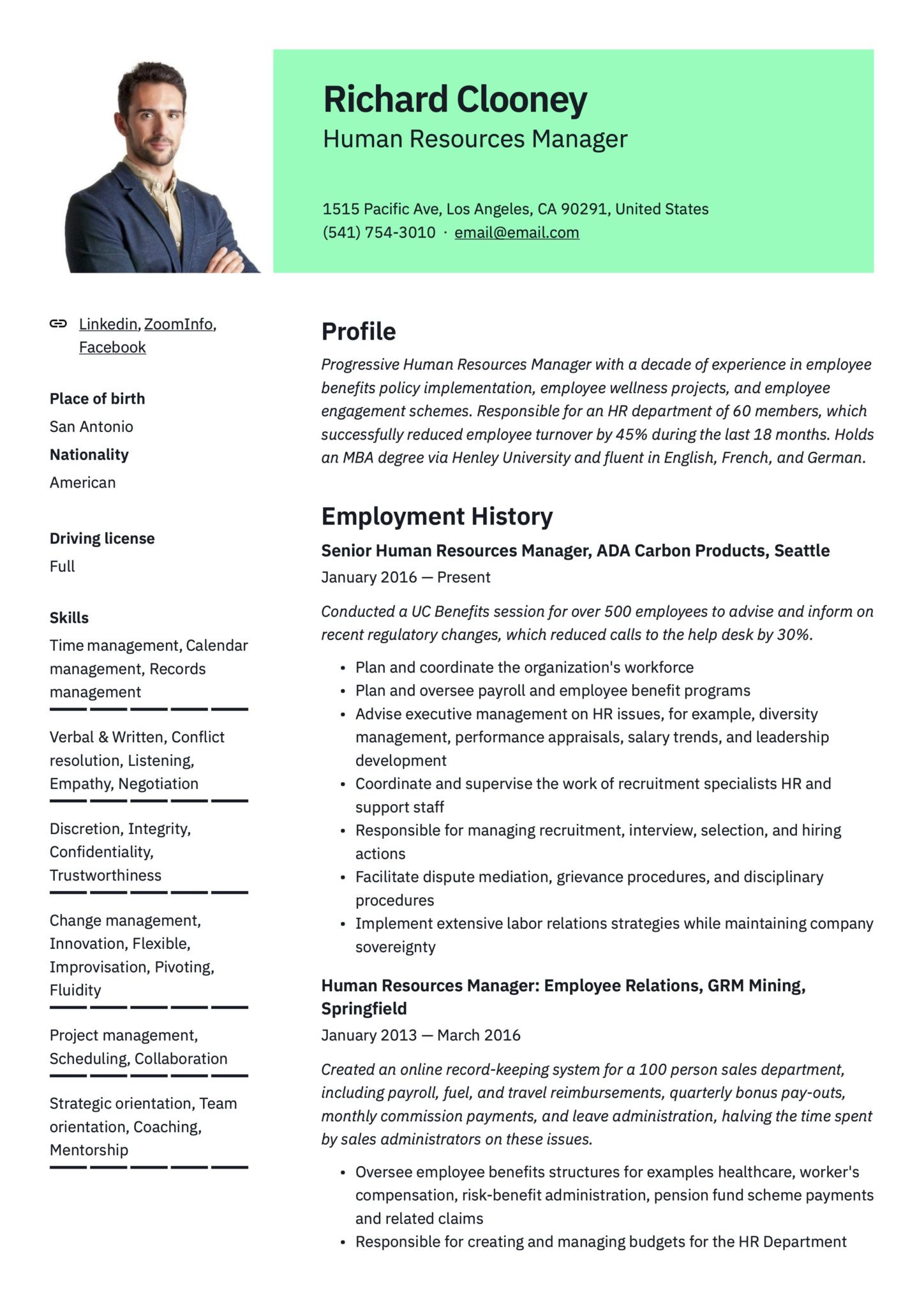 Sample Qualifications In Resume for Hrm 17 Human Resources Manager Resumes & Guide 2020