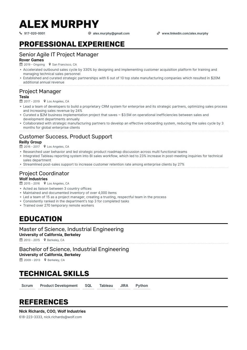 Sample Resume with Agile Testing Experience Agile Scrum Master Resume Examples & Guide for 2022 (layout …