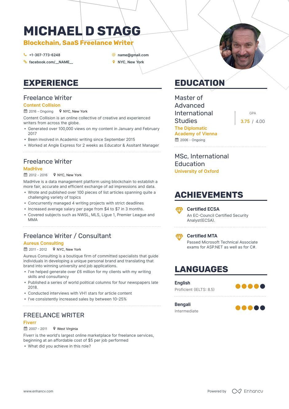 Samples Of Freelance Writer S Resumes Freelance Writer Resume Samples [with 10 Examples] Freelance …