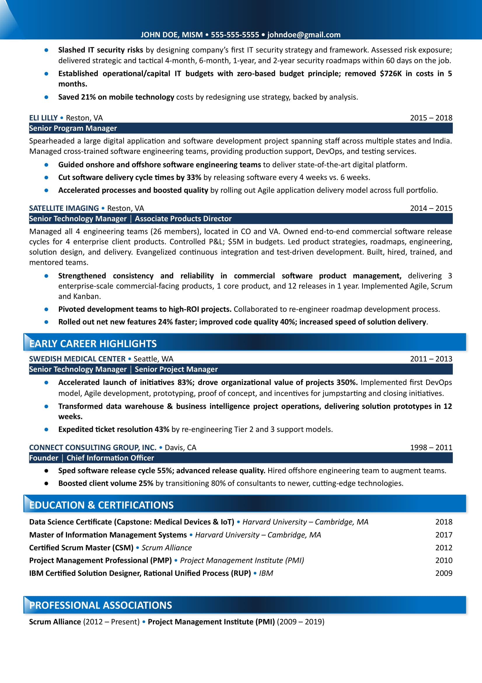 Chief Information Security Officer Resume Sample Cio Resume Samples & Writing 2022 – Icareer solutions