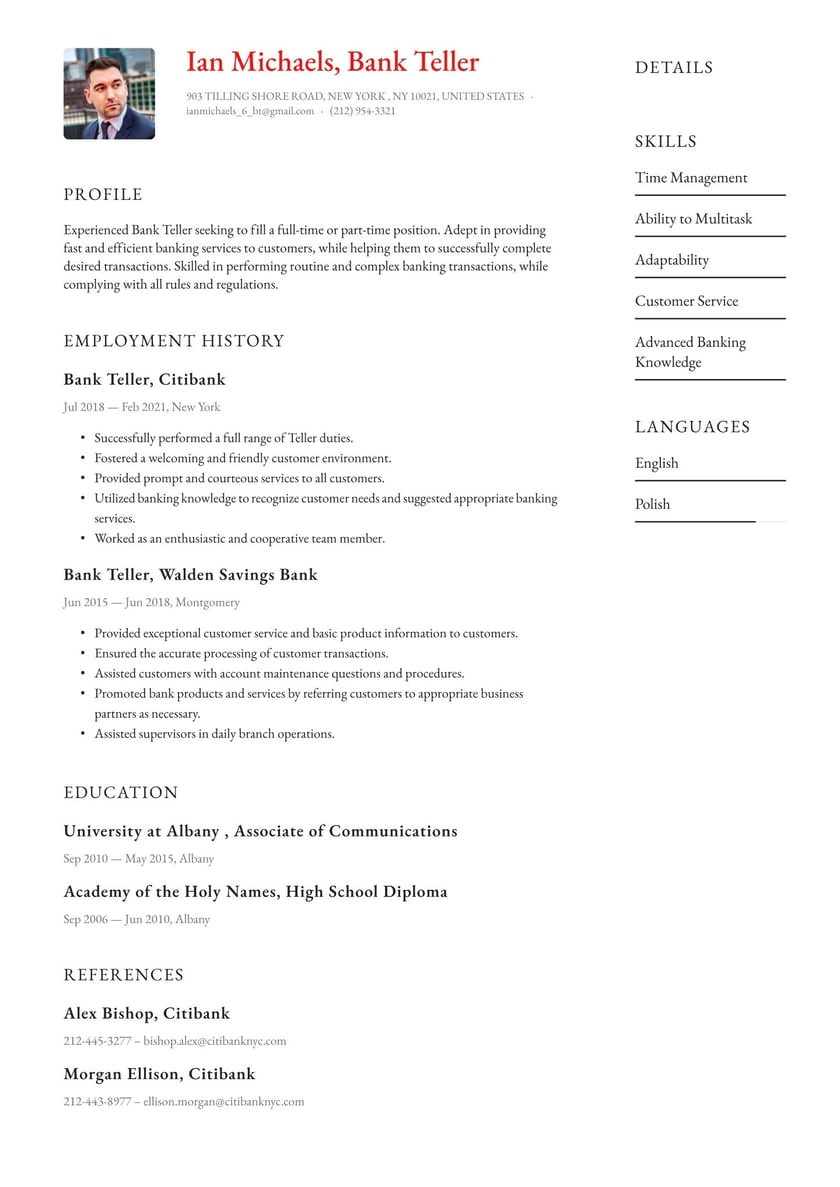 Entry Level Personal Banker Resume Sample Bank Teller Resume Examples & Writing Tips 2022 (free Guide)