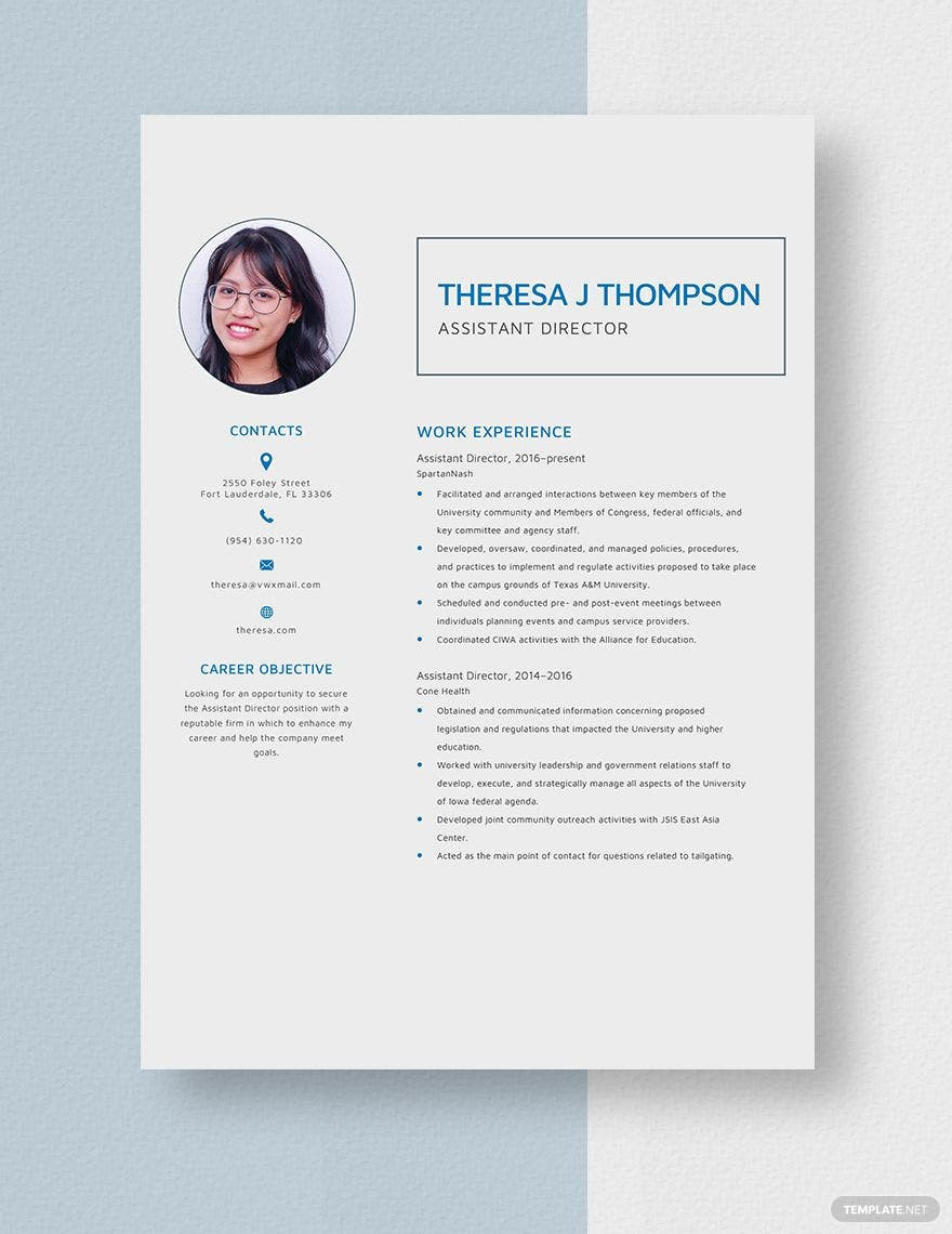 Film 1st assistant Director Resume Samples assistant Director Resume Templates – Design, Free, Download …