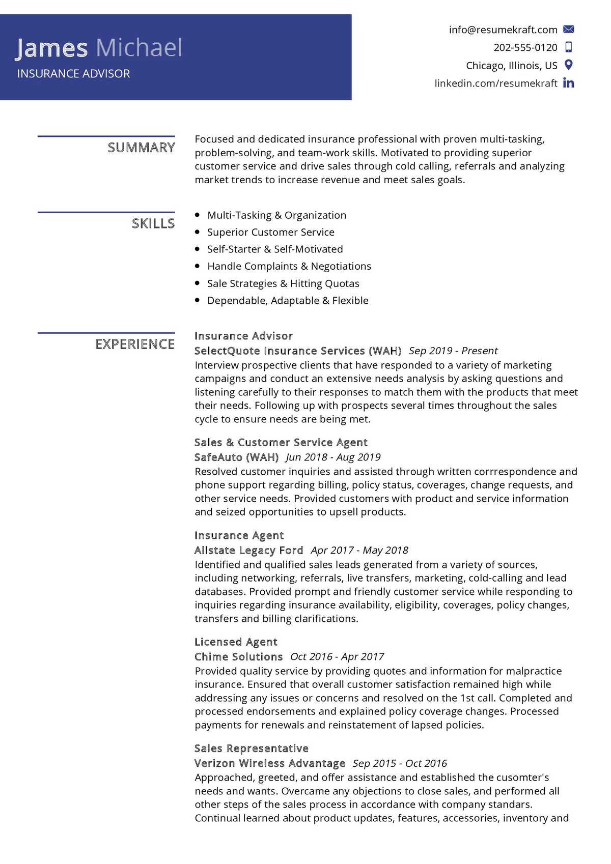 Finance and Insurance Manager Sample Resume Insurance Advisor Resume Sample 2021 Write Guide & Tips …