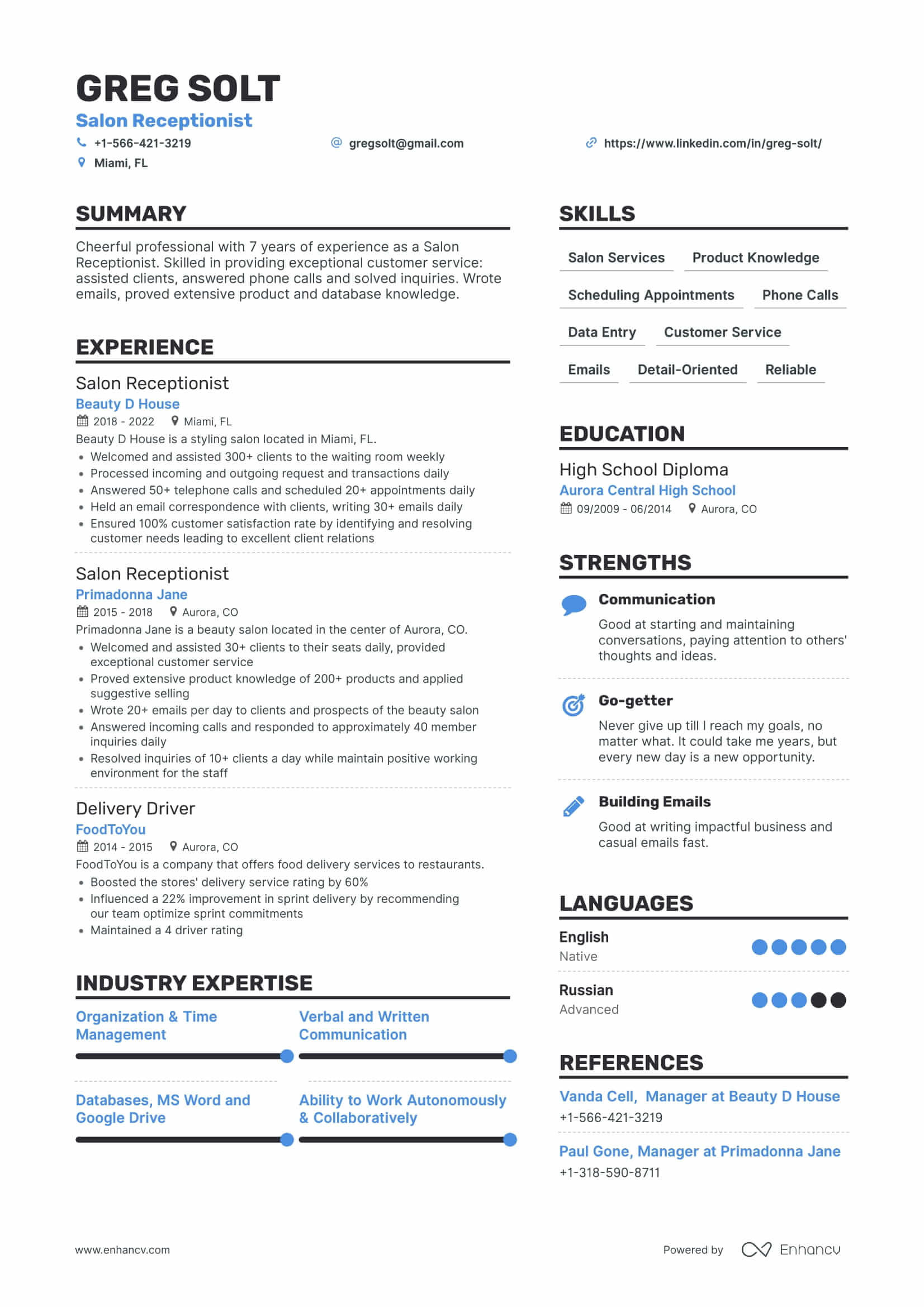 Functional Sample Resume for Front Desk Receptionist Job-winning Receptionist Resumes & Guide for 2022 (layout, Skills …