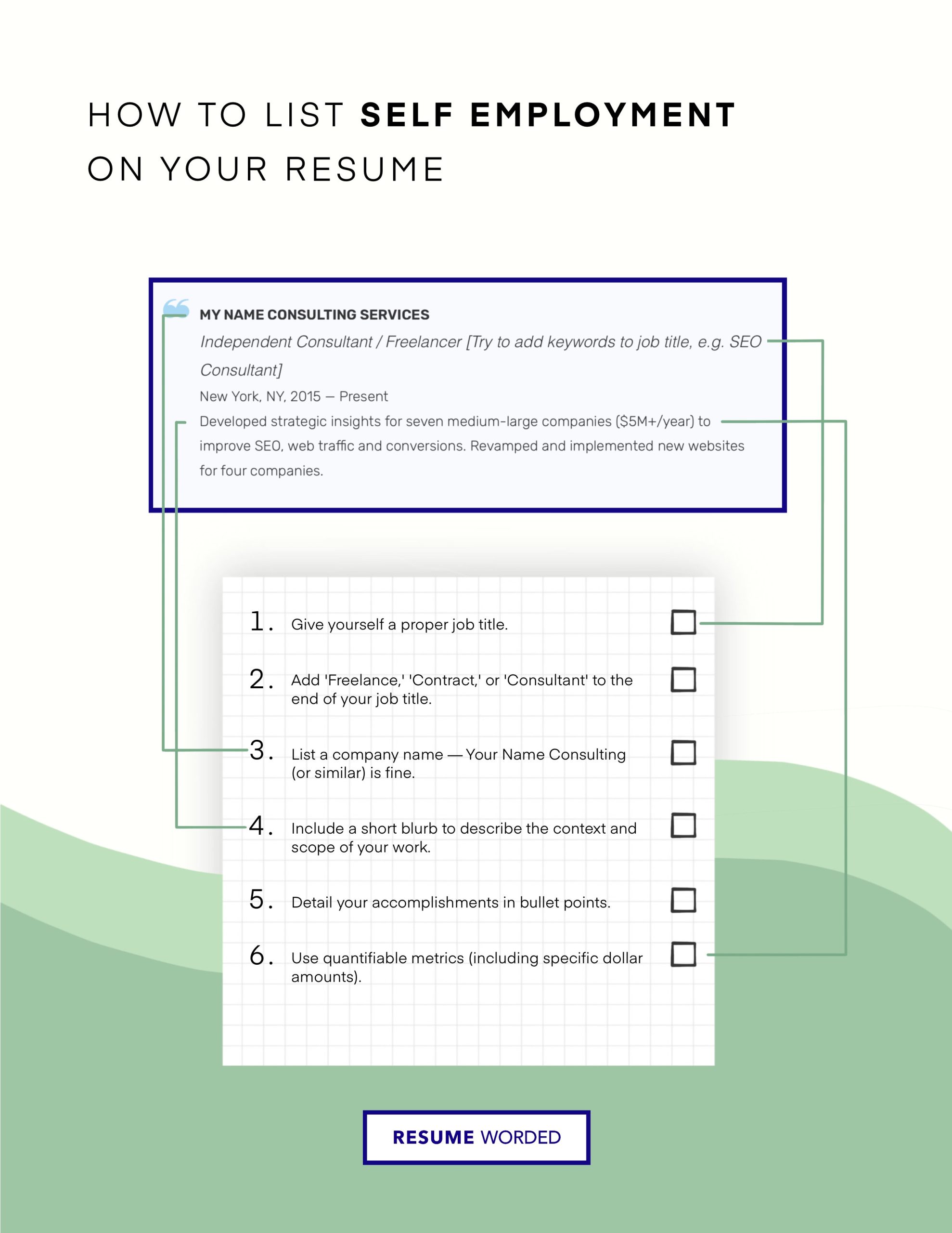 Independaent Consultant Resume Sample Multiple Contracts How to List Self Employment On Your Resume [lancarrezekiq Examples]