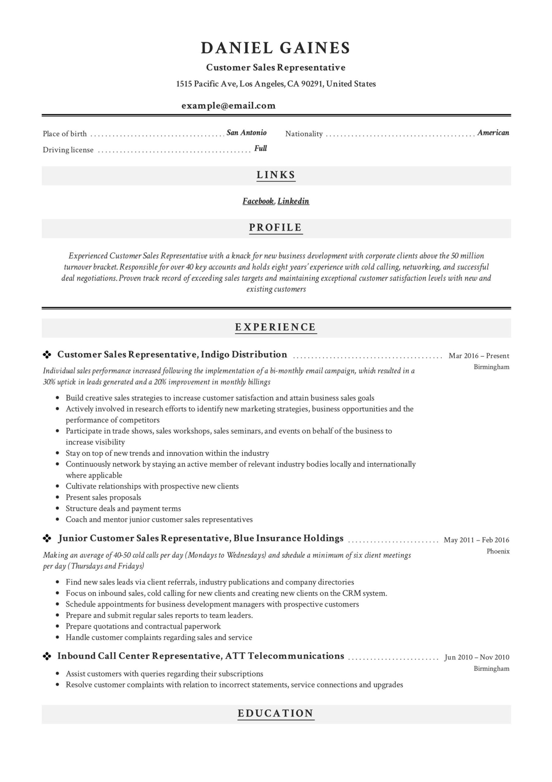 Independent Pharmaceutical Sales Rep Sample Resume Guide: Customer Sales Representative Resume  12 Samples Pdf 2022