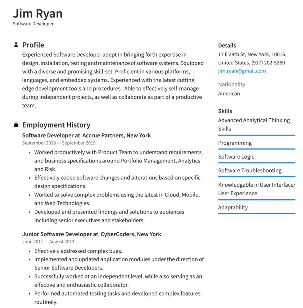 Kickresume Senior software Engineer Resume Sample with 15 Years Experience Gergely orosz On Twitter: “by Creating Resumes Written by Content …