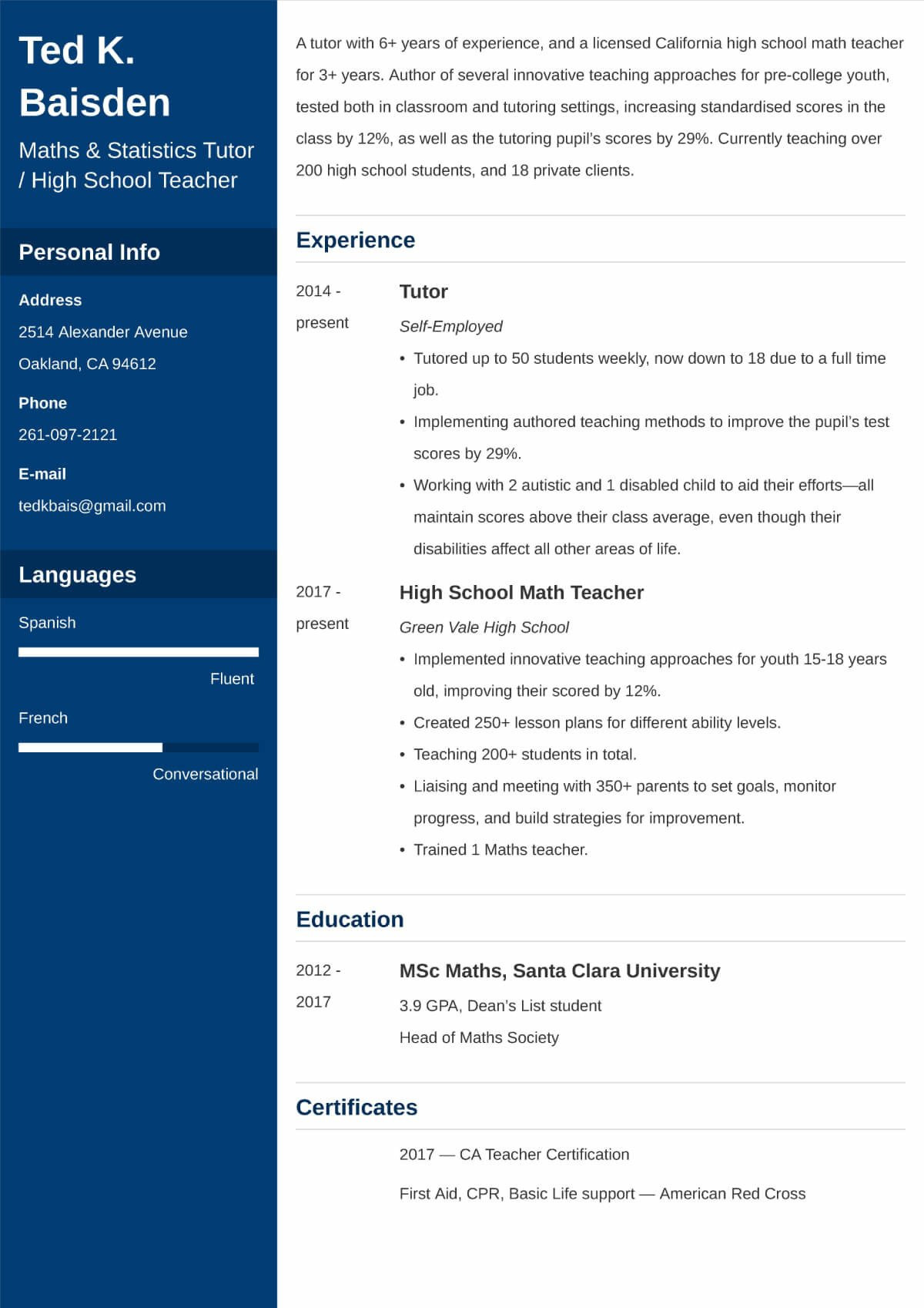 Math Tutor Sample Resume without Experience Tutor Resumeâsample and 25lancarrezekiq Writing Tips