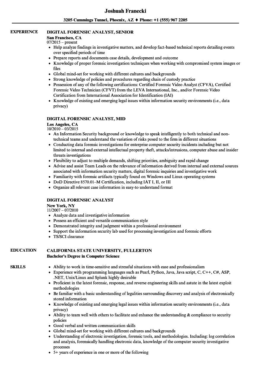 Net Developer with Splunk Sample Resume the Marvelous Digital forensic Analyst Resume Samples Velvet …