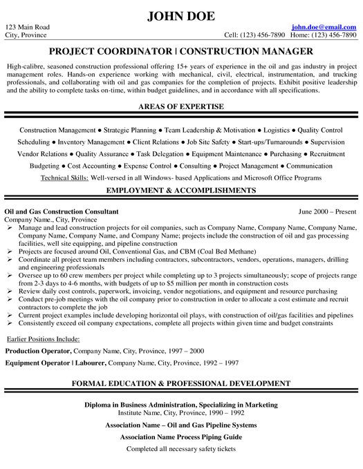 Oil and Gas Electrical Design Engineer Resume Sample Project Manager Resume Sample