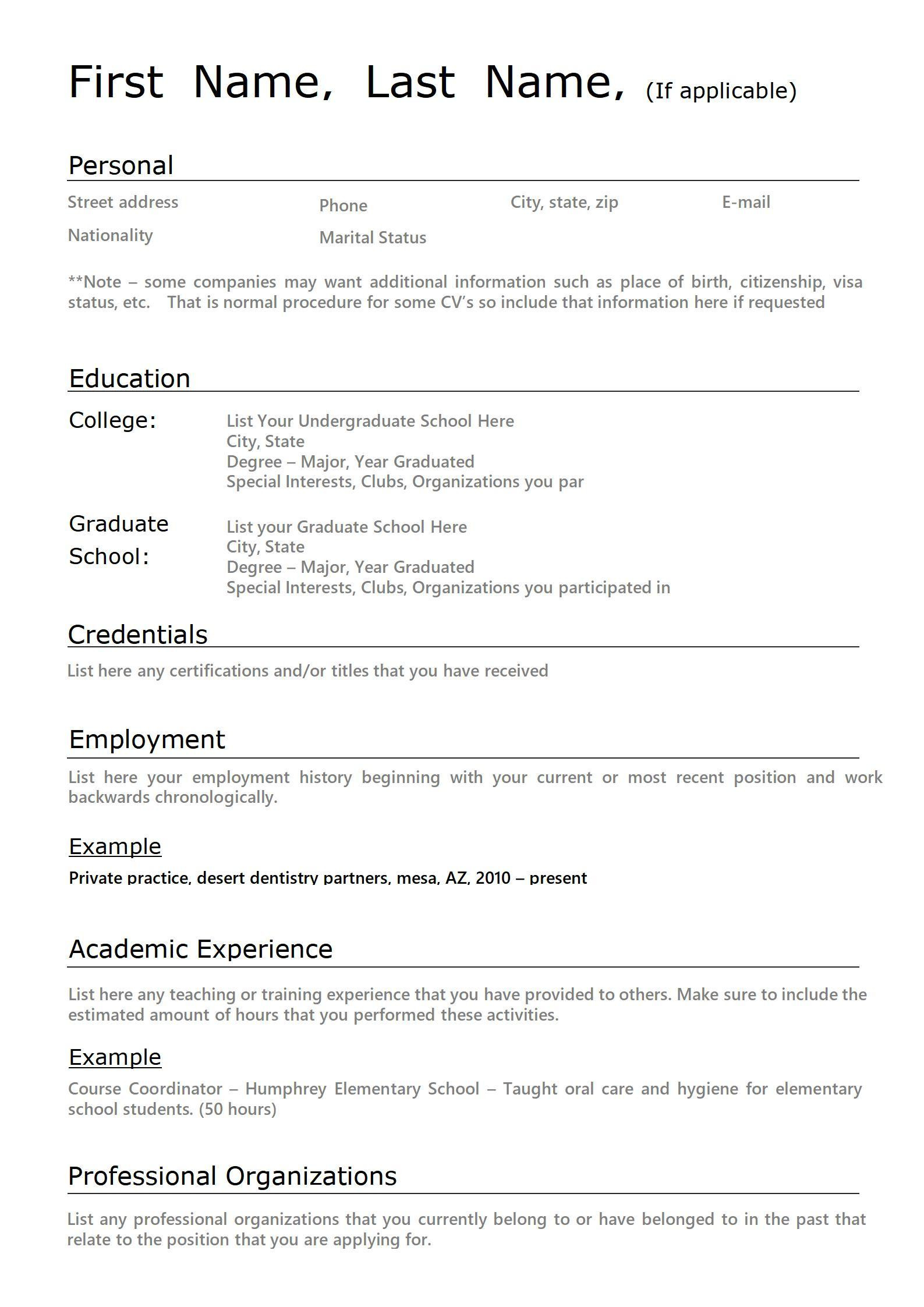 Resume for First Job No Experience Sample First-time Resume with No Experience Samples Wps Office Academy