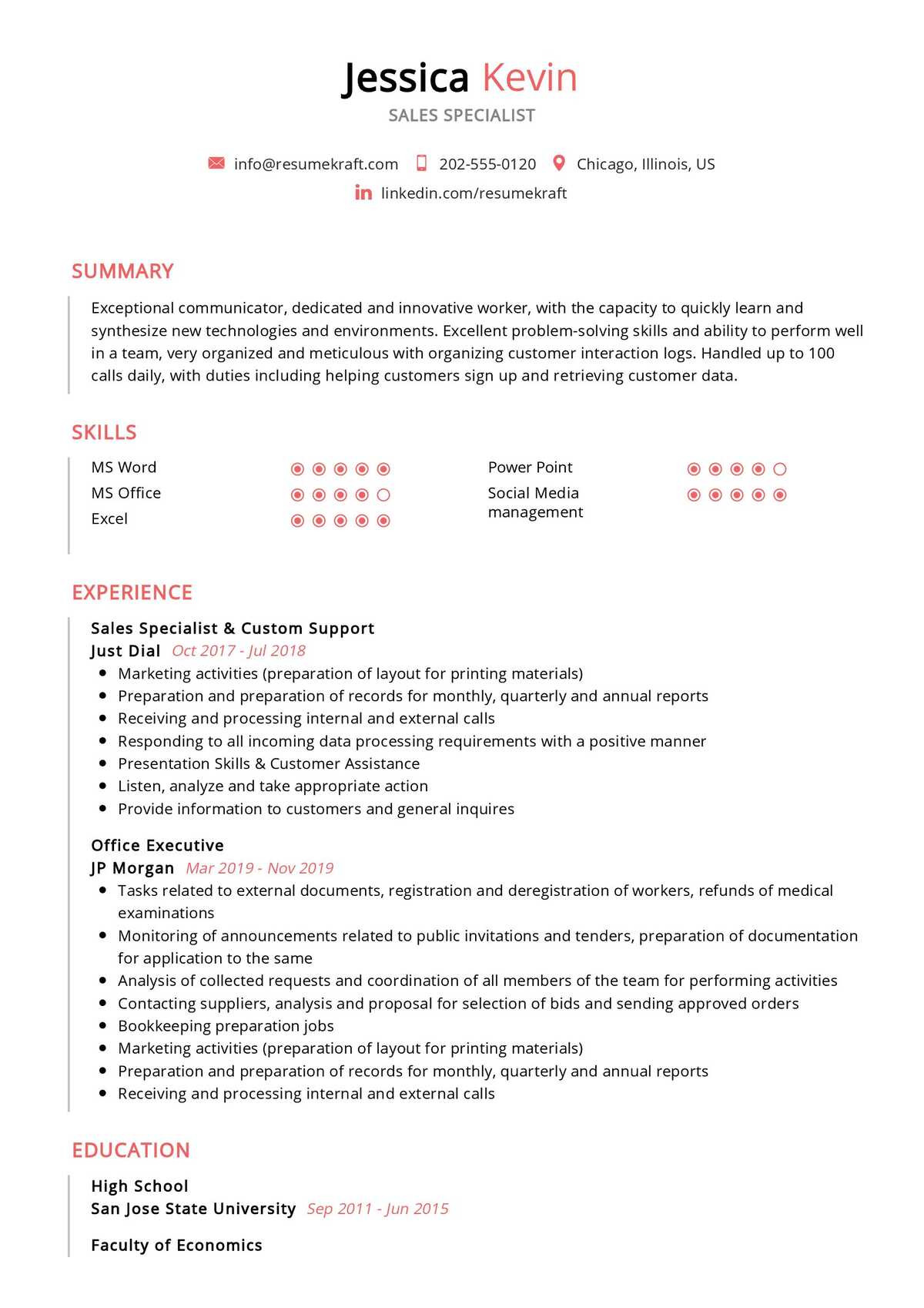 Sales Specialist Job Description Sample Resume Sales Specialist Resume Sample 2021 Writing Guide – Resumekraft