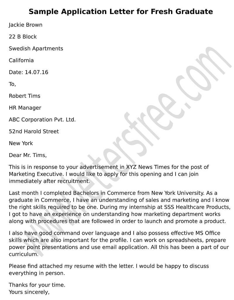 Sample Email Response to Resume Request Sample Application Letter for Fresh Graduate Free Letters …