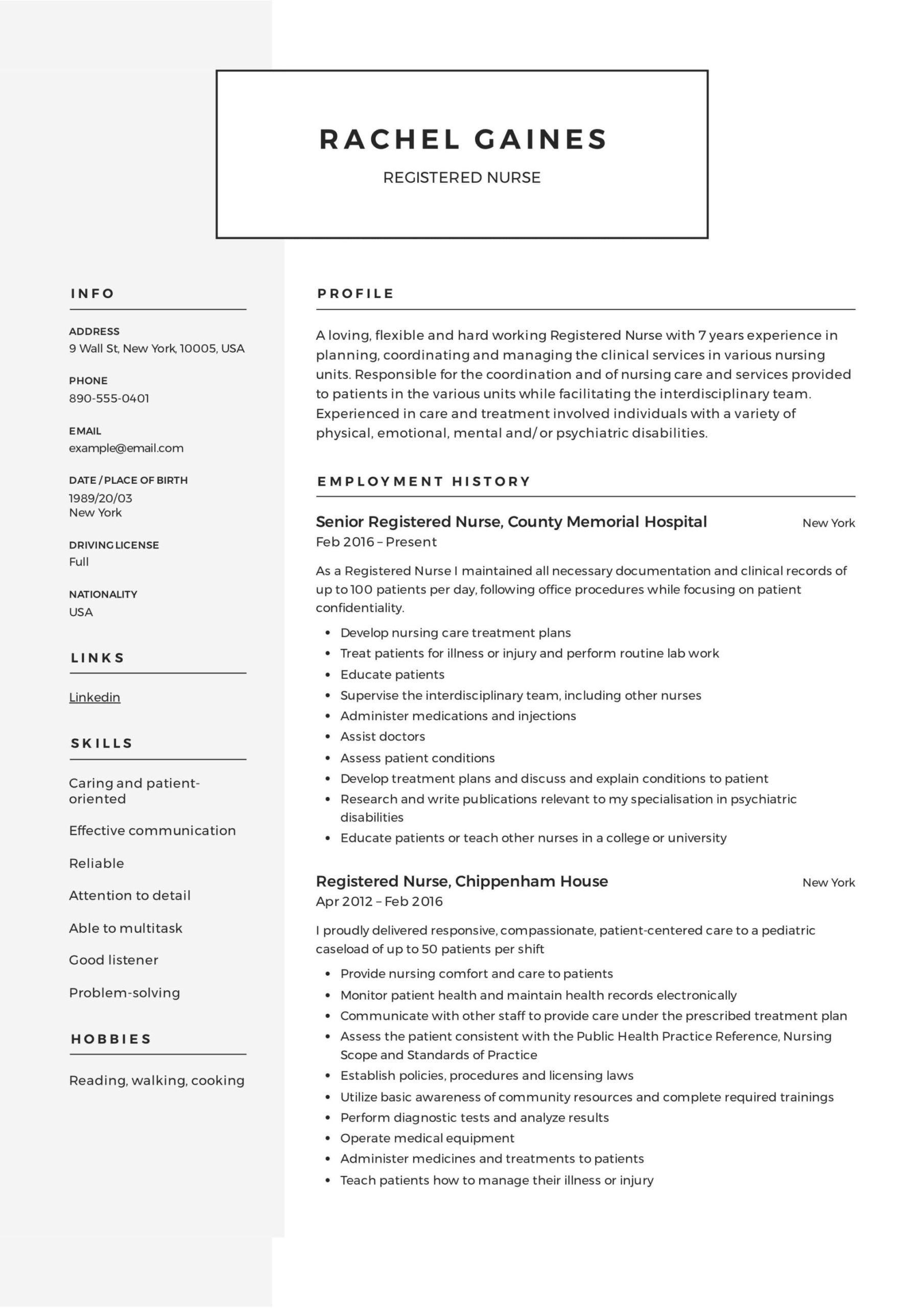 Sample Graduate Nursing Resume with Nclex Date Registered Nurse Resume Examples & Writing Guide  12 Samples Pdf