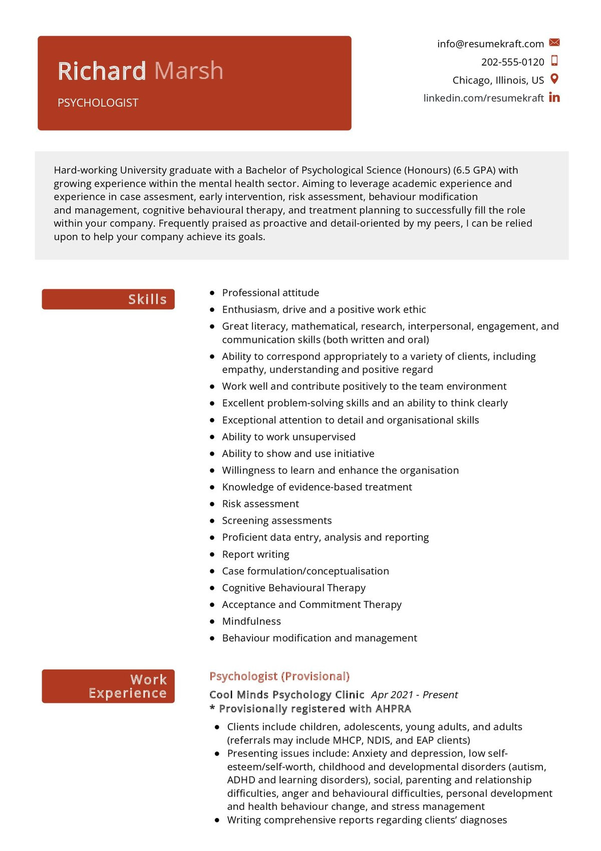 Sample Resume for A Psychology Graduate Psychologist Resume Sample 2022 Writing Tips – Resumekraft