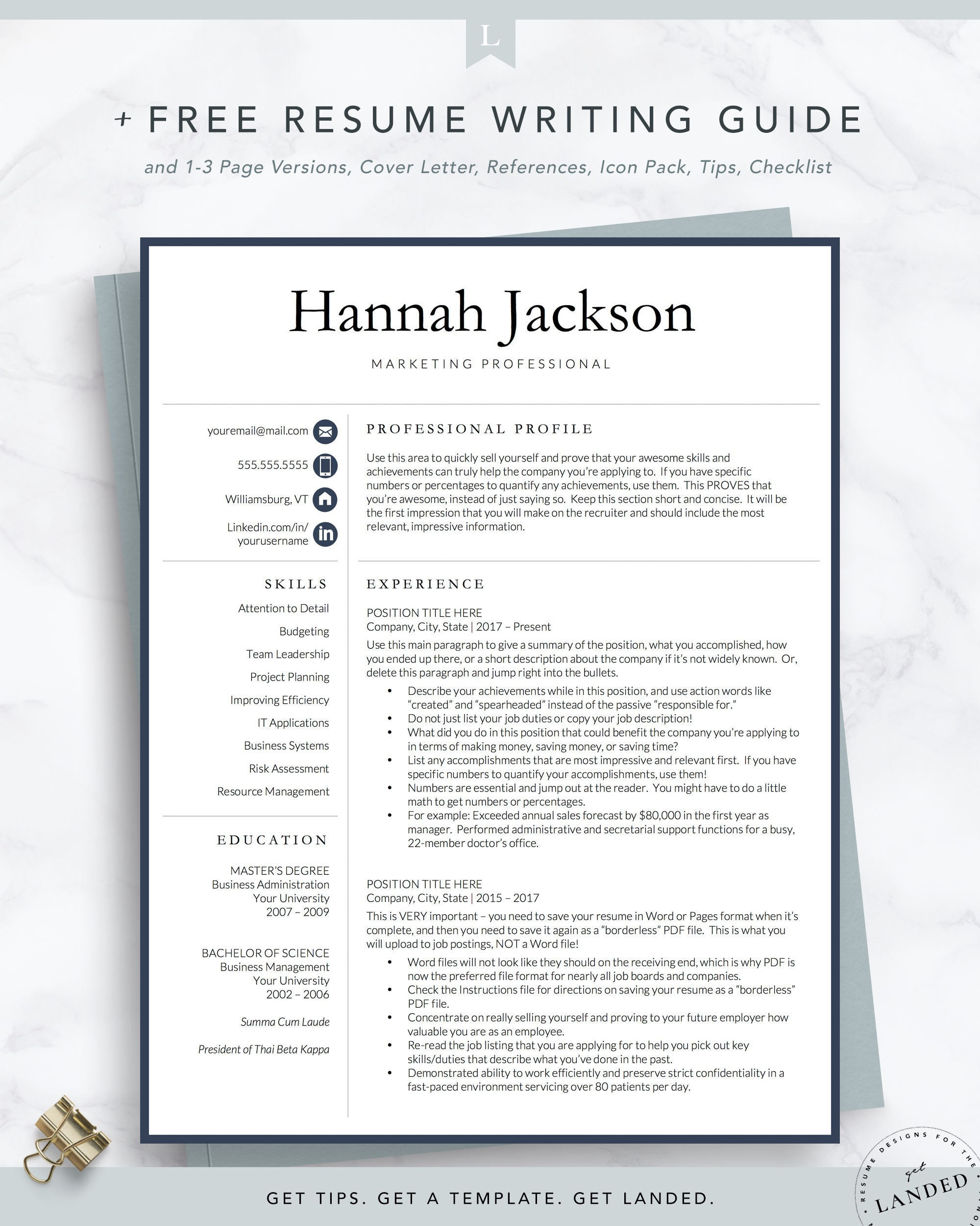 Sample Resume for Job Application Accountant Accountant Resume Template for Word and Pages Professional – Etsy …