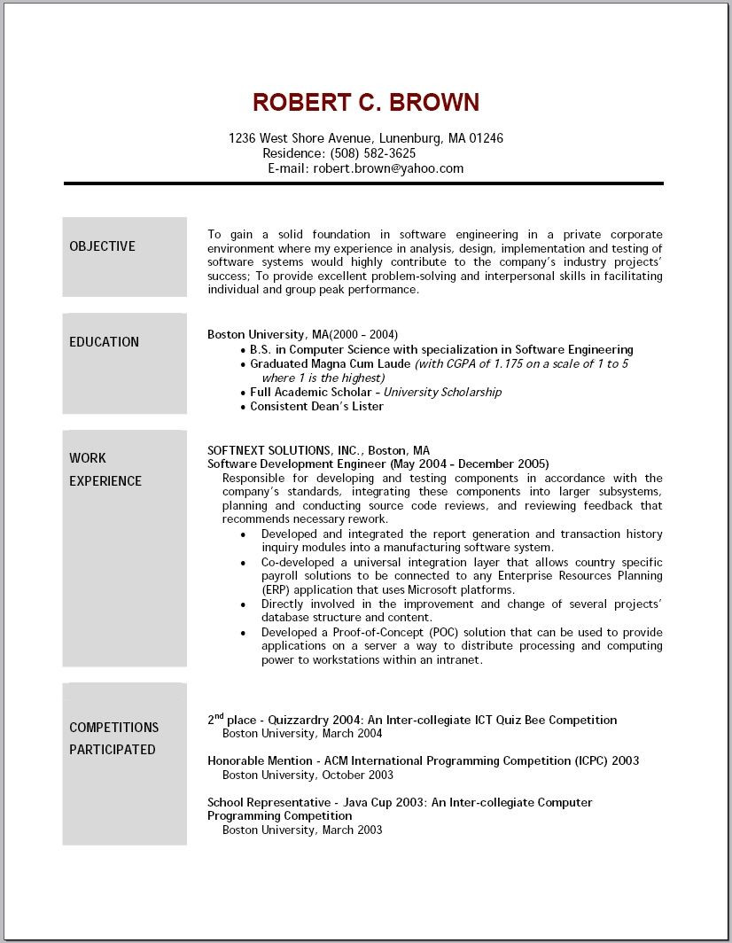 Sample Resume Objective Statements for College Students Resume Objective Statement top within Basic Sample Examples Good …