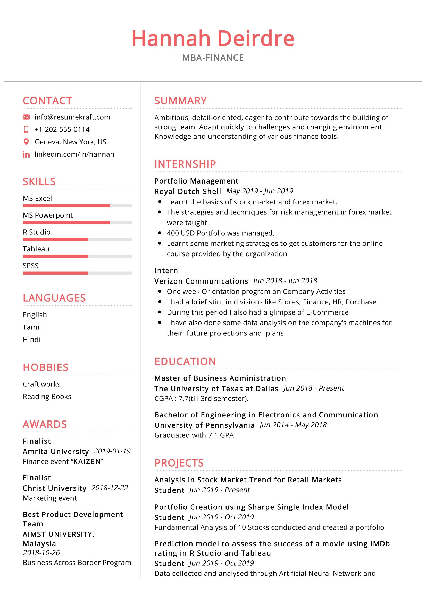 Sample Resumes for Mba Graduate Looking for First Job Mba Finance Resume Sample 2022 Writing Tips – Resumekraft