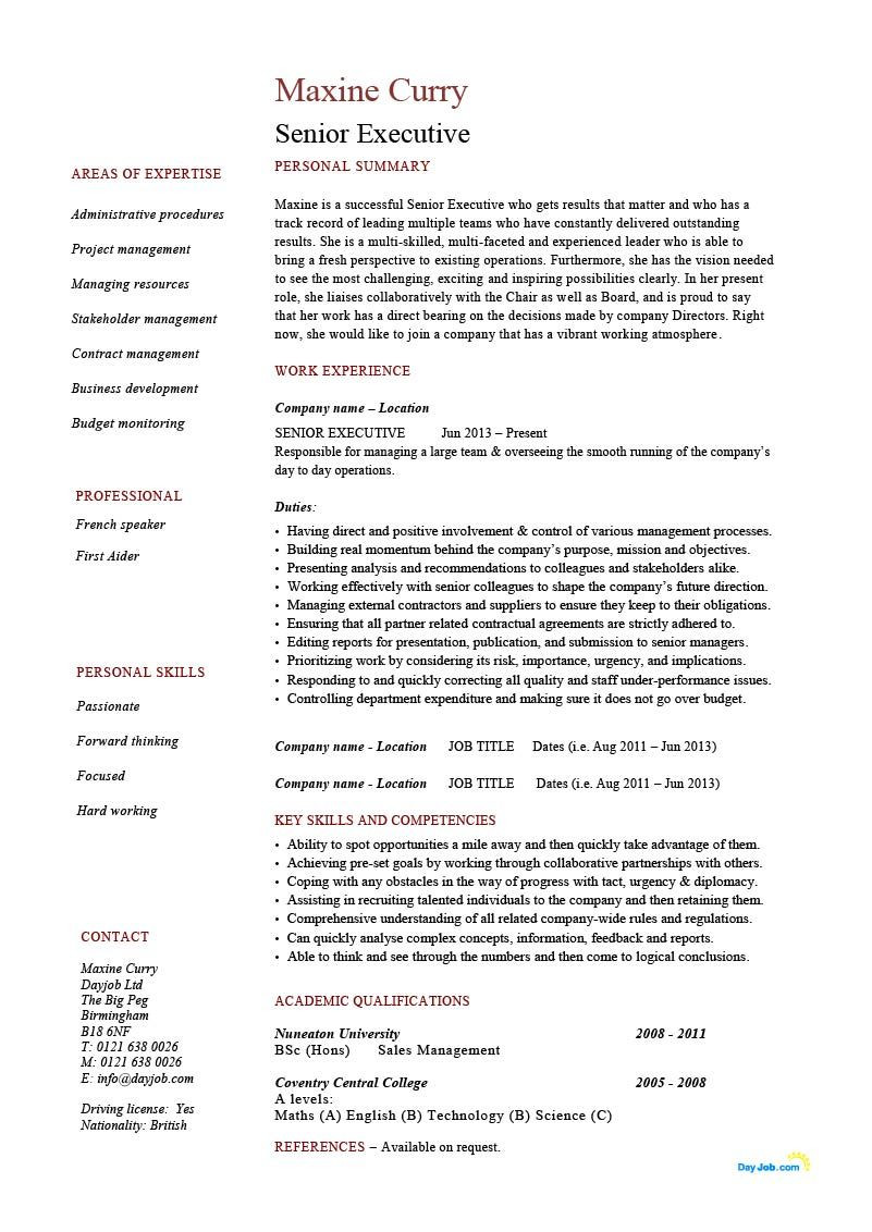 Territory Manager Resume Regional Job Description Sample Example Dayjob Senior Executive Resume Example, Template, Cv, Senior, Writing …