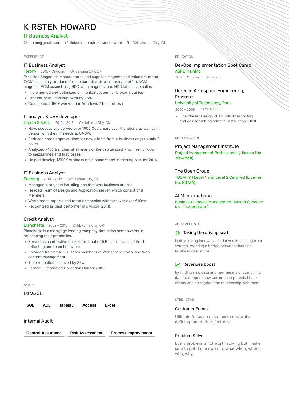 Business Analyst Fixed Income Experience Sample Resume the Best Business Analyst Resume Examples & Guide for 2022 (layout …