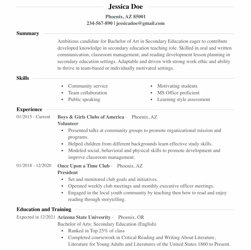 Resume Samples for College Student who Has Not yet Graduated How to Build A Resume with No Experience as A College Student …