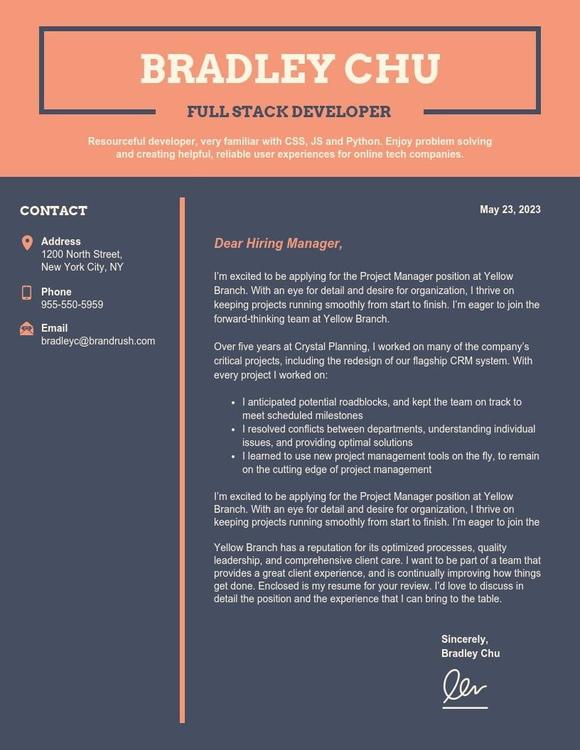 Sample Cover Letter for Job Resume 2023 25 Cover Letter Examples Canva