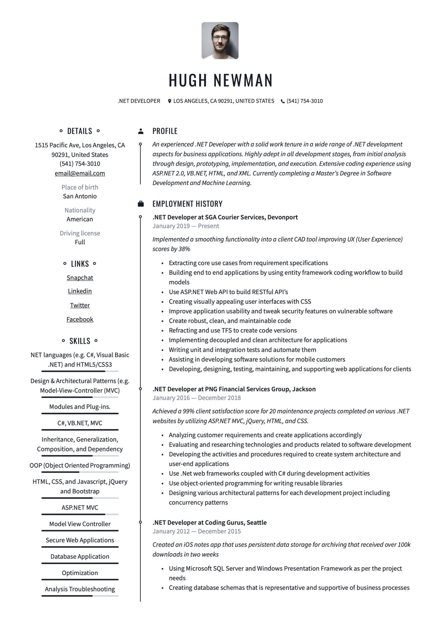 Sample Resume for Net Developer with 2 Years Experience Net Developer Resume & Writing Guide  17 Templates 2022