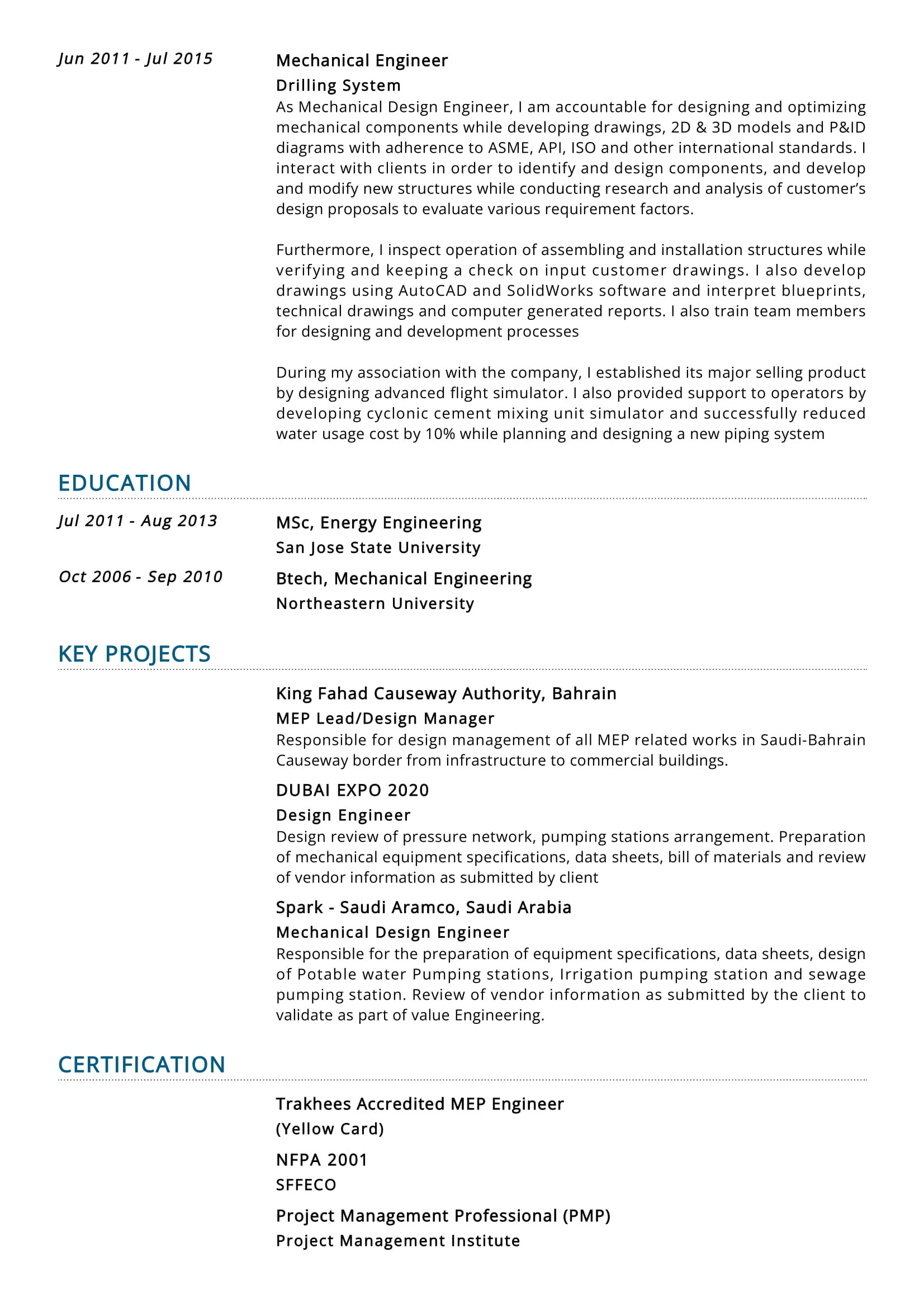 Mechanical Engineer Project Manager Resume Sample Senior Mechanical Engineer Sample Resume 2022 Writing Tips …