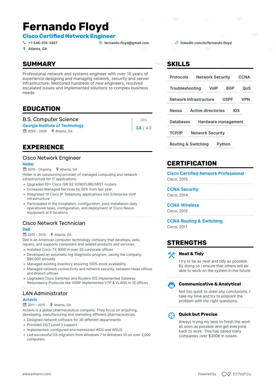 Network Engineer Resume Samples for Freshers Network Engineer Resume Samples and Writing Guide for 2022 (layout …