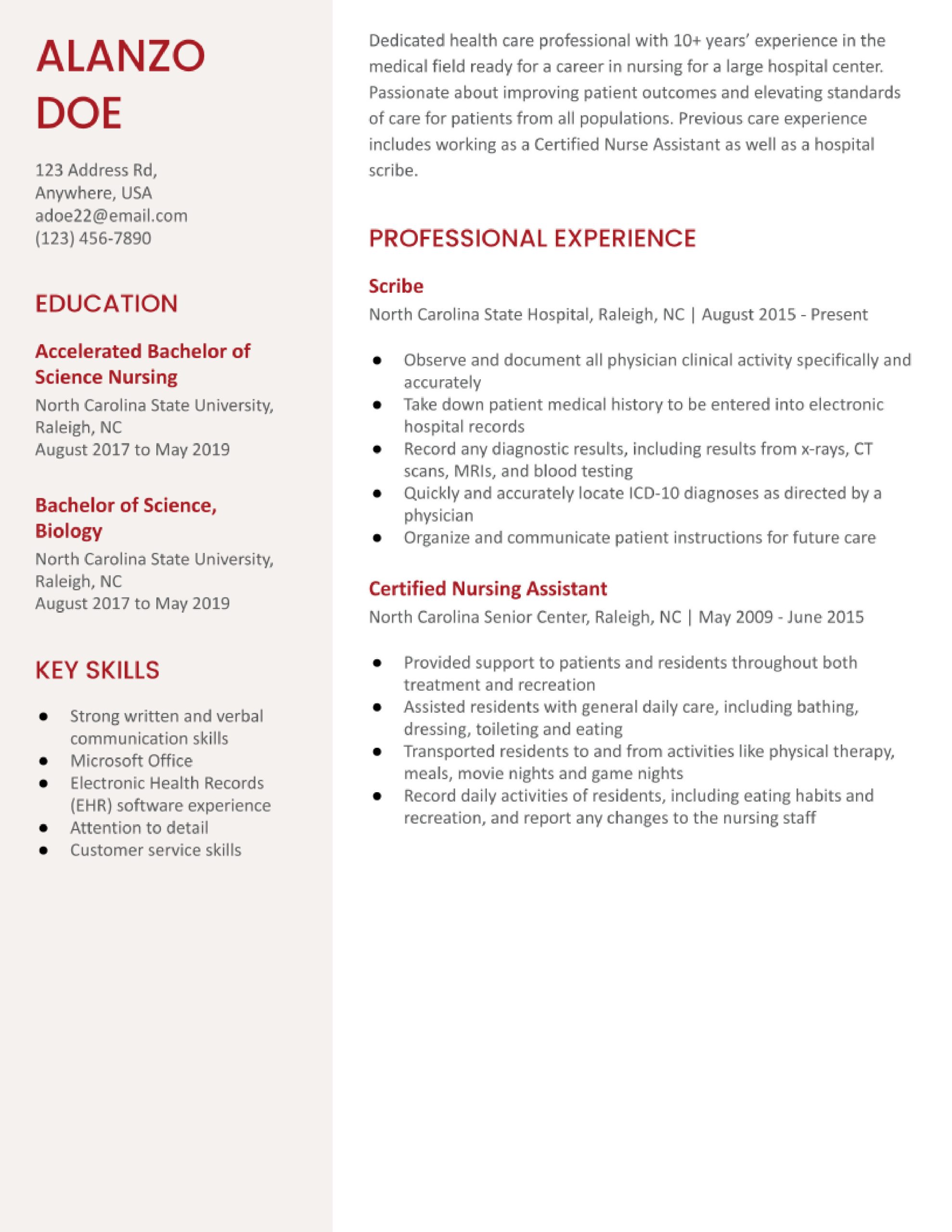 Recreation attendant Sample Resume No Experience Nursing Entry Level Resume Examples In 2022 – Resumebuilder.com