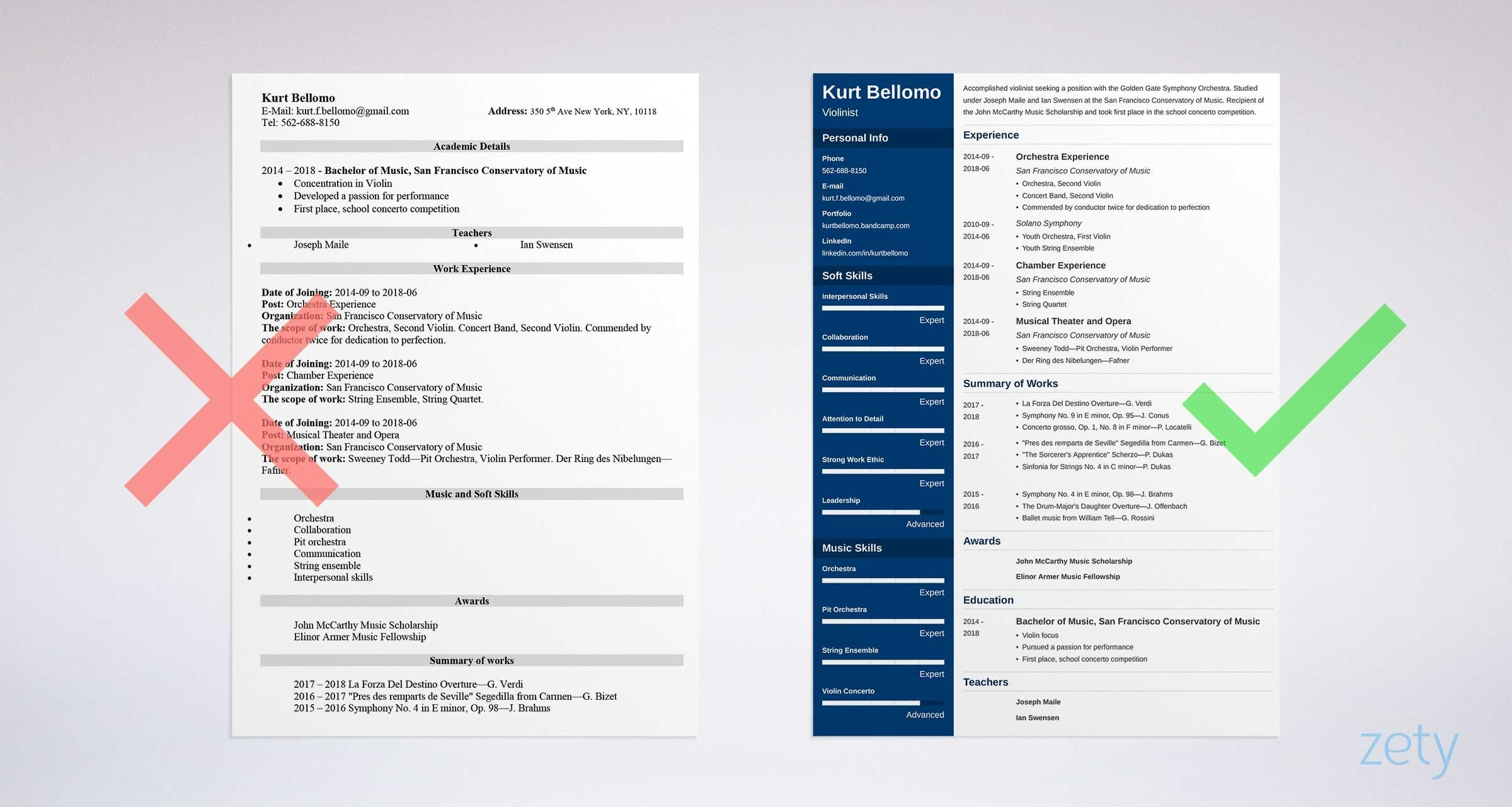 Sample Of A Church Musician Resume Music Resume (template with Examples for A Musician)