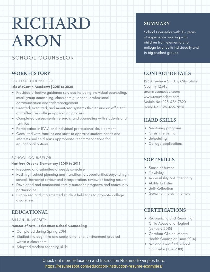 Sample Of A College Counselor Resume School Counselor Resume Samples & Templates [pdflancarrezekiqdoc] 2022 …