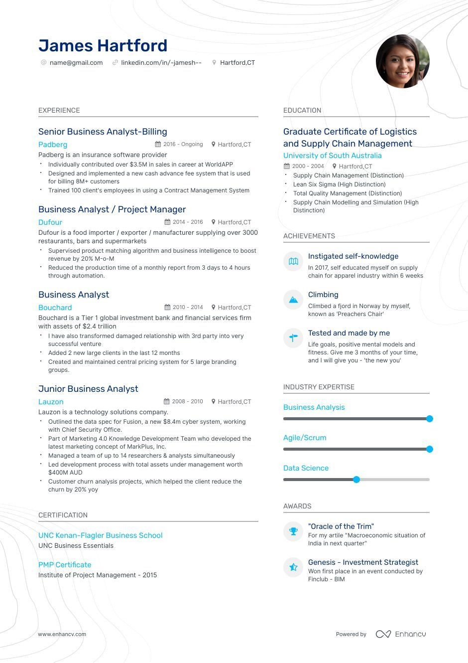 Sample Resume 1 Year Experience Businene Analyst the Best Business Analyst Resume Examples & Guide for 2022 (layout …