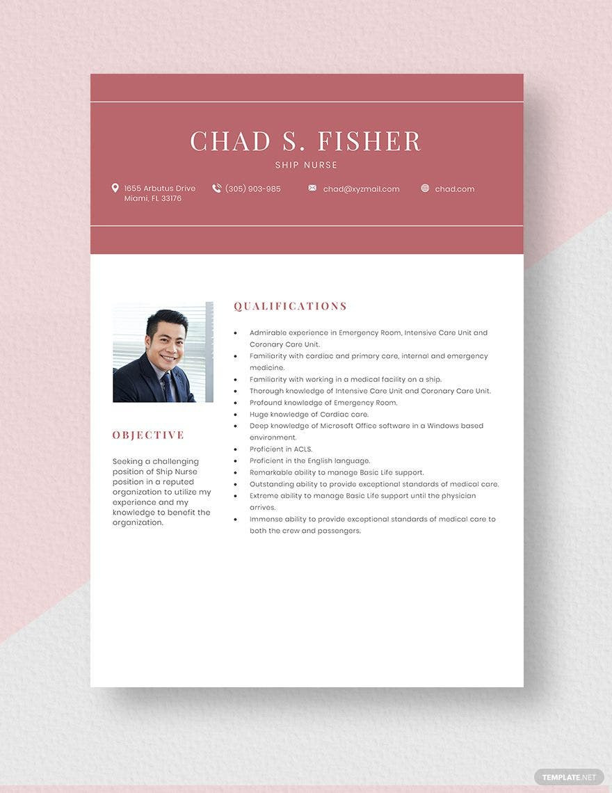 Sample Resume for Cruise Ship Nurse Free Free Ship Nurse Resume Template – Word, Apple Pages …