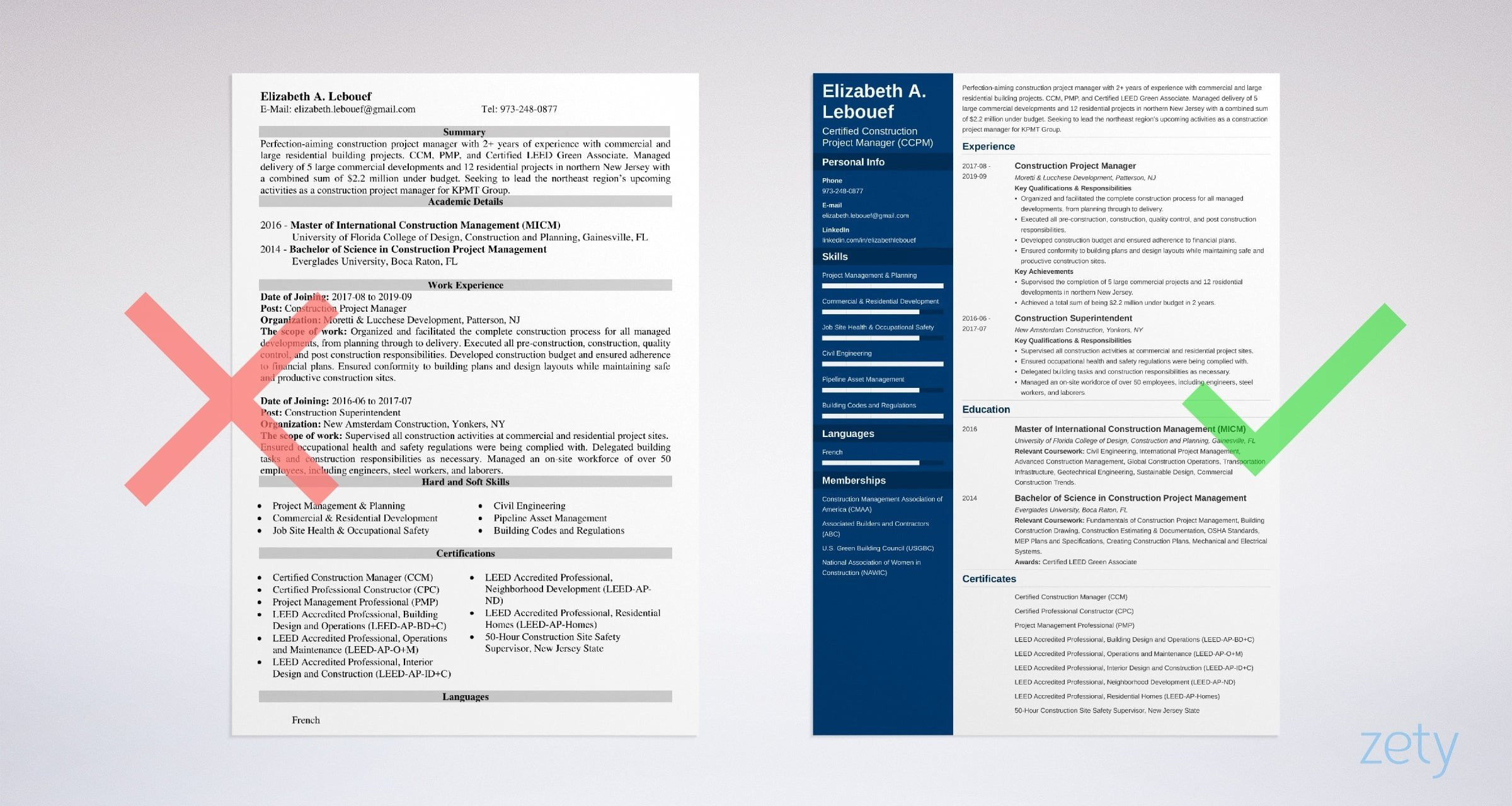 Sample Resume for Project Manager Civil Construction Project Manager Resume Examples & Guide