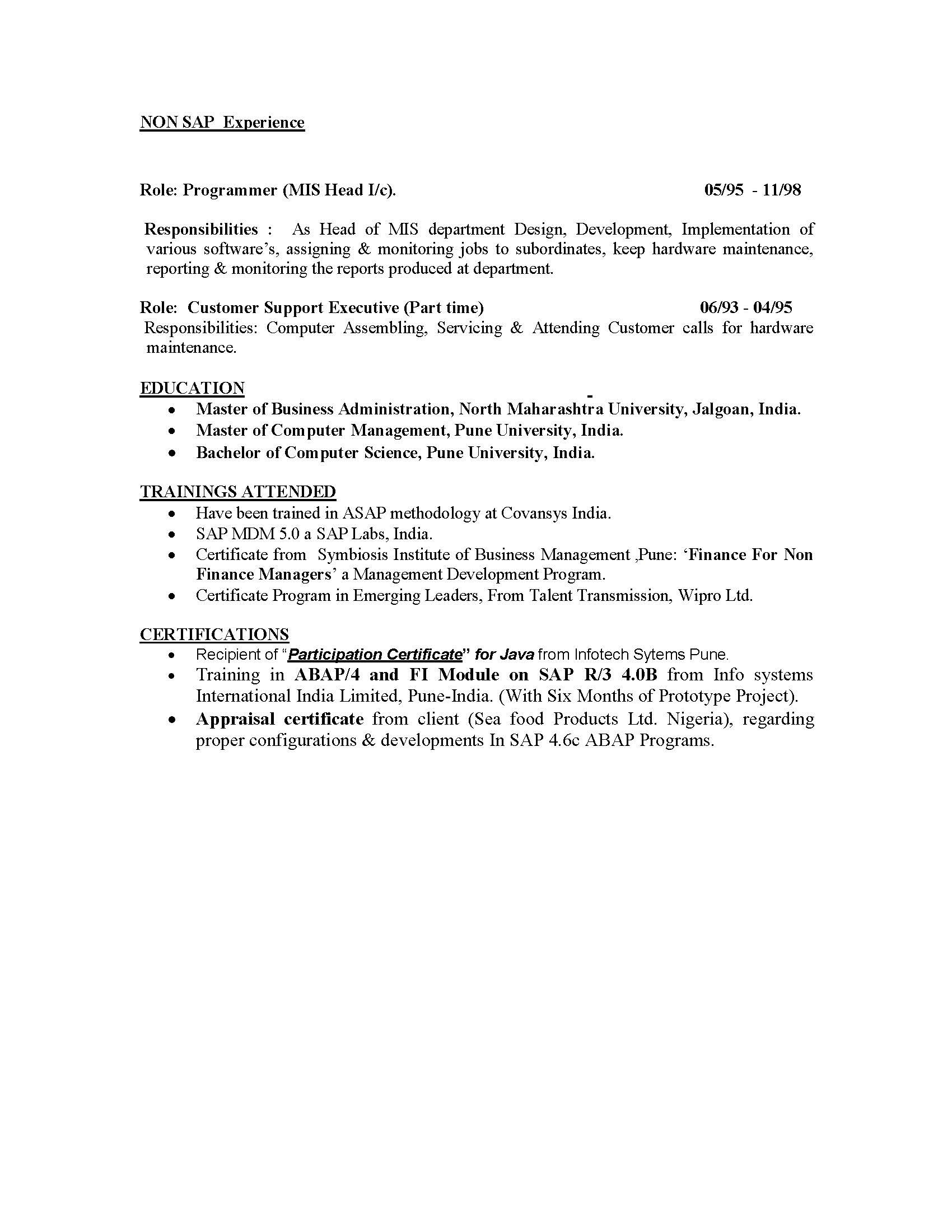 Sample Resume Sap Security and Compliance Director Sap Sample Resumes