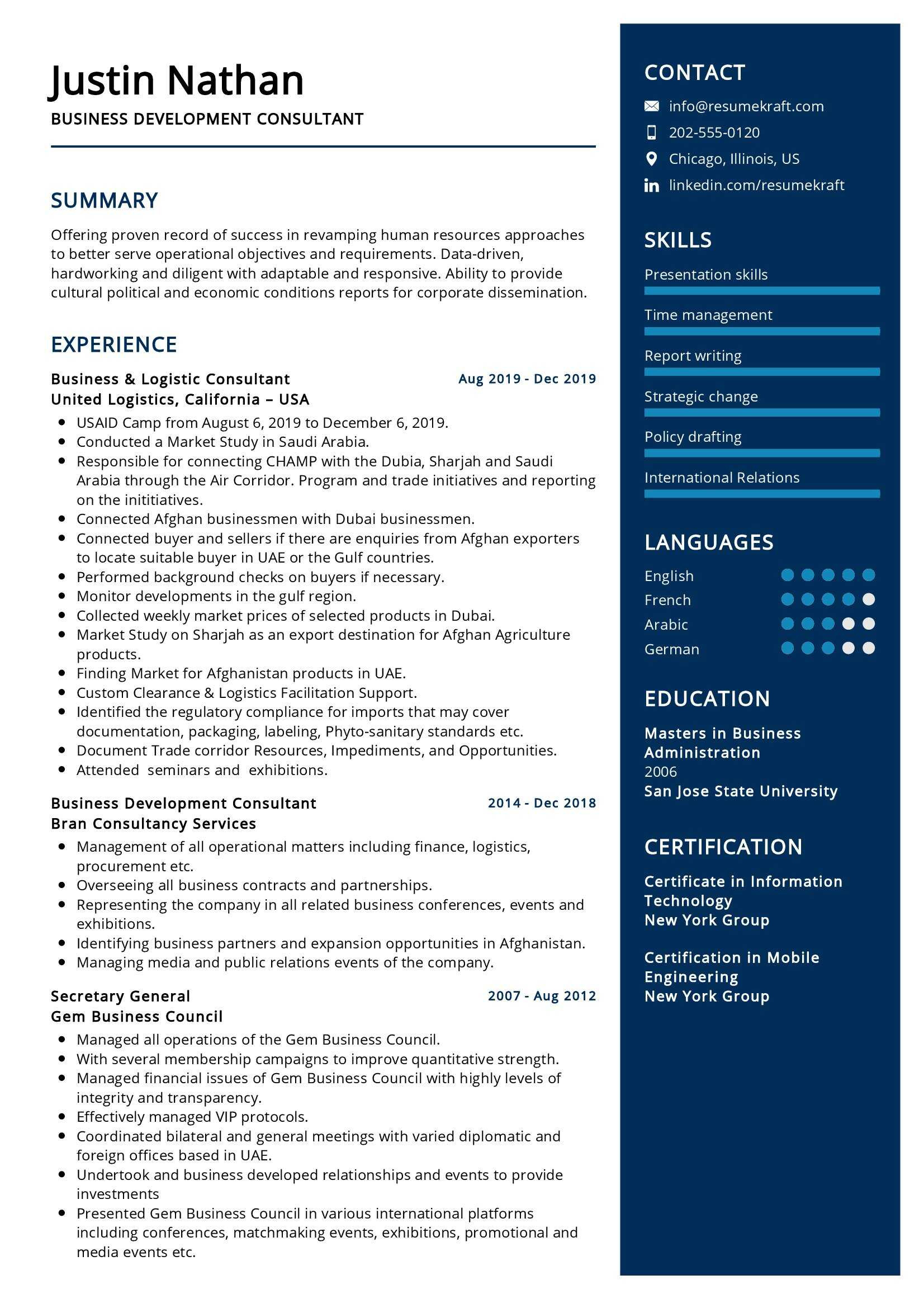 Resume Sample for Business Development Representative Business Development Consultant Resume Sample 2022 Writing Tips …