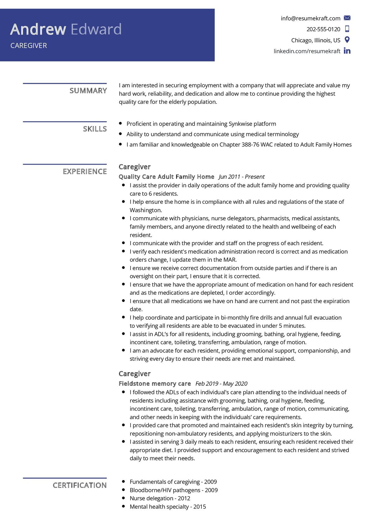 Sample Of Home assited Living Resume Caregiver Resume Example 2022 Writing Tips – Resumekraft