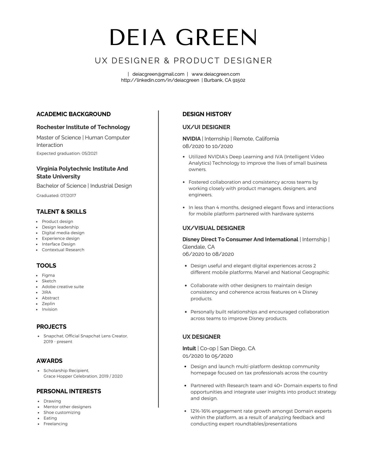 Sample Resume for New User Experience Designer 7 Real Ux Designer Resumes and A Template Coursera