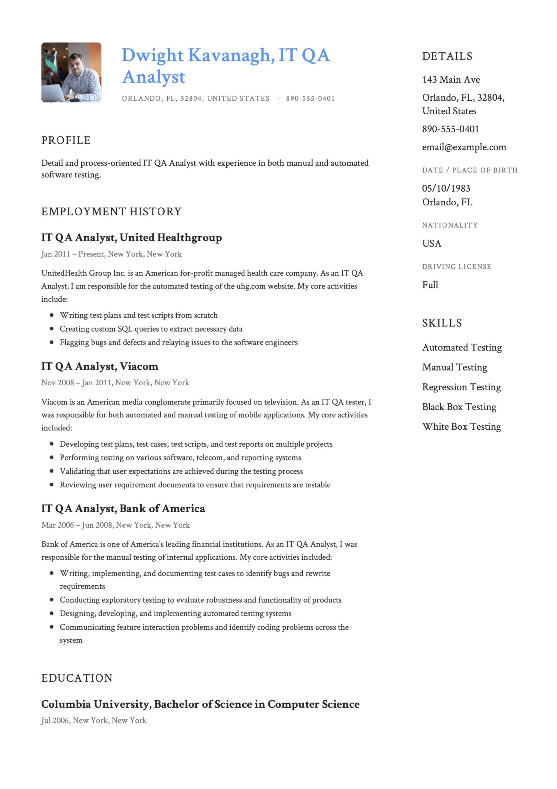 Sample Resumes for Qa Analyst 3 Years Experiene It Qa Analyst Resume & Guide 14 Templates Free